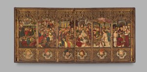 Oltářní retablo s výjevy z pašijí, druhá polovina 15. století. od Master of Morata