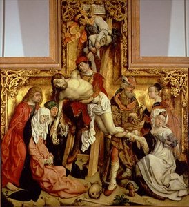 Sestup z kříže (olej na panelu) od Master of St. Bartholemew