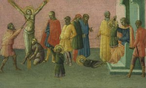Umučení svatých, 1400-50 (tempera a plátkové zlato na panelu) od Master of St. Julitta and St. Quiricus Master of St. Julitta and St. Quiricus