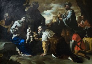 Klanění tří králů od Master of the Annunciation to the Shepherds
