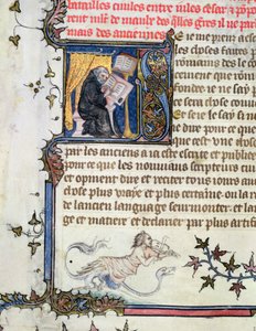 Ms 777 Monk kopírující rukopis z Historie Říma od Liviho (59 př. n. l. – 17 n. l.) kolem roku 1370