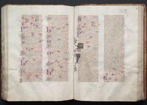 Gothajský misál: Fol. 107r, Text, c. 1375. od Master of the Boqueteaux