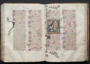 Gothajský misál: Fol. 109v, Text, c. 1375. od Master of the Boqueteaux