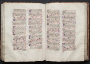 Gothajský misál: Fol. 111v, Text, c. 1375. od Master of the Boqueteaux