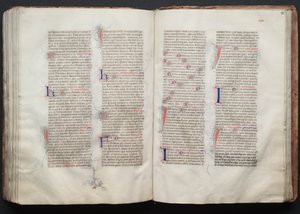 Gothajský misál: Fol. 130v, text, c. 1375. od Master of the Boqueteaux