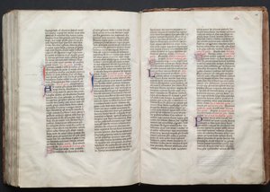 Gothajský misál: Fol. 156r, Text, c. 1375. od Master of the Boqueteaux