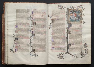 Gothajský misál: Fol. 15v, text, c. 1375. od Master of the Boqueteaux
