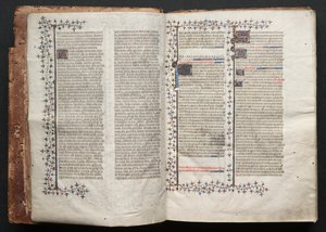 Gothajský misál: Fol. 1v, text, c. 1375. od Master of the Boqueteaux