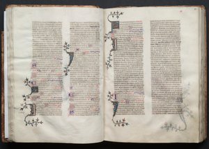 Gothajský misál: Fol. 34v, text, c. 1375. od Master of the Boqueteaux