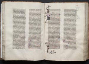 Gothajský misál: Fol. 47v, text, c. 1375. od Master of the Boqueteaux