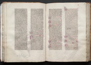 Gothajský misál: Fol. 54v, text, c. 1375. od Master of the Boqueteaux