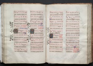 Gothajský misál: Fol. 59v, text, c. 1375.