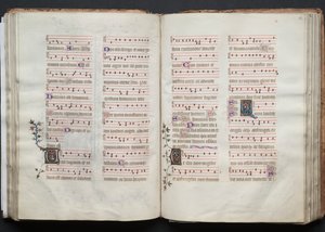 Gotha misál: Fol. 62r, Text, c. 1375. od Master of the Boqueteaux