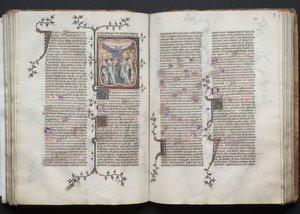 Gothajský misál: Fol. 76v, The Ascension, c. 1375.