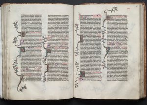 Gothajský misál: Fol. 85v, text, c. 1375. od Master of the Boqueteaux