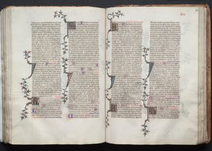 Gothajský misál: Fol. 99v, text, c. 1375.