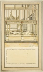 Hrob biskupa Paula Bushe, v Bristolské katedrále, kolem roku 1799 (akvarel na papíře) od Master of the Bristol Church Monuments