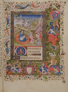 Přidejte 29433 f.56 Narození Páně, z Knihy hodin, kolem 1407 (vellum) (viz také 16338 & 16339)