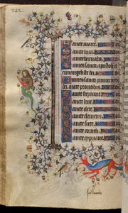 Hodiny Karla Šlechetného, navarrského krále (1361-1425): fol. 121v, Text od Master of the Brussels Initials and Associates