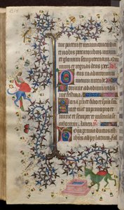 Hodiny Karla Šlechetného, navarrského krále (1361-1425): fol. 129v, Text od Master of the Brussels Initials and Associates