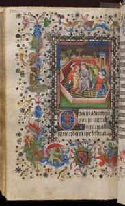 Hodiny Karla Šlechetného, navarrského krále (1361-1425): fol. 161v, Výsměch Kristu od Master of the Brussels Initials and Associates