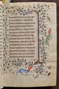 Hodiny Karla Šlechtice, navarrského krále (1361-1425): fol. 16r, Text od Master of the Brussels Initials and Associates