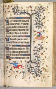Hodiny Karla Šlechetného, navarrského krále (1361-1425): fol. 189r, Text od Master of the Brussels Initials and Associates