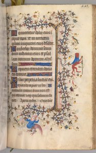Hodiny Karla Šlechetného, navarrského krále (1361-1425): fol. 216r, Text od Master of the Brussels Initials and Associates
