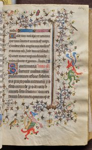 Hodiny Karla Šlechetného, navarrského krále (1361-1425): fol. 51r, Text od Master of the Brussels Initials and Associates