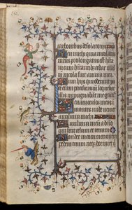 Hodiny Karla Šlechetného, navarrského krále (1361-1425): fol. 75v, Text od Master of the Brussels Initials and Associates