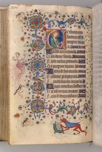 Hodiny Karla Vznešeného, krále navarrského 1361-1425: fol. 102v, Text, c. 1405. od Master of the Brussels Initials and Associates