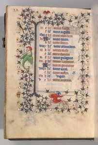 Hodiny Karla Vznešeného, krále navarrského 1361-1425: fol. 11v, listopad, c. 1405. od Master of the Brussels Initials and Associates
