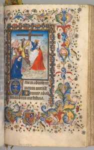 Hodiny Karla Vznešeného, krále navarrského 1361-1425: fol. 192r, Sestup z kříže, c. 1405. od Master of the Brussels Initials and Associates