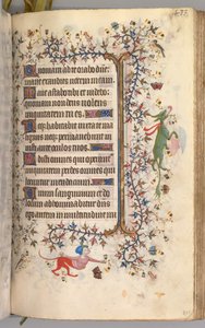 Hodiny Karla Vznešeného, krále navarrského 1361-1425: fol. 211r, Text, c. 1405. od Master of the Brussels Initials and Associates