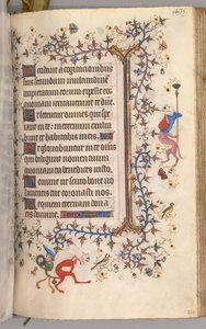 Hodiny Karla Vznešeného, krále navarrského 1361-1425: fol. 212r, Text, c. 1405. od Master of the Brussels Initials and Associates