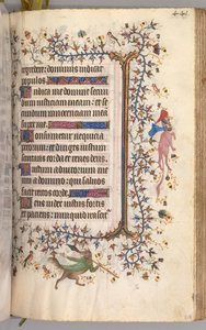 Hodiny Karla Vznešeného, krále navarrského 1361-1425: fol. 215r, Text, c. 1405. od Master of the Brussels Initials and Associates