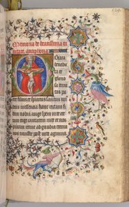 Hodiny Karla Vznešeného, krále navarrského 1361-1425: fol. 259r, The Trinity, c. 1405. od Master of the Brussels Initials and Associates