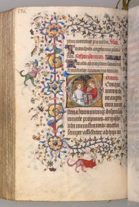 Hodiny Karla Vznešeného, krále navarrského 1361-1425: fol. 262v, Text, c. 1405. od Master of the Brussels Initials and Associates