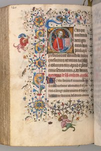Hodiny Karla Vznešeného, krále navarrského 1361-1425: fol. 264v, sv. 1405. od Master of the Brussels Initials and Associates