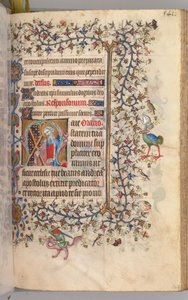 Hodiny Karla Vznešeného, krále navarrského 1361-1425: fol. 265r, Svatý Ondřej, k.ú. 1405. od Master of the Brussels Initials and Associates