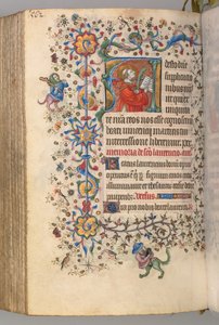 Hodiny Karla Vznešeného, krále navarrského 1361-1425, fol. 275v, St. Vincent, c. 1405. od Master of the Brussels Initials and Associates