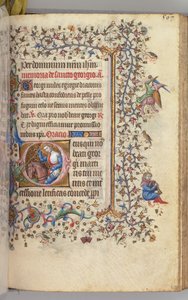 Hodiny Karla Vznešeného, krále navarrského 1361-1425, fol. 278r, Svatý Jiří, k.ú. 1405. od Master of the Brussels Initials and Associates