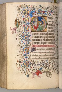 Hodiny Karla Vznešeného, krále navarrského 1361-1425, fol. 280V, SS. Job a Eustace, c. 1405.