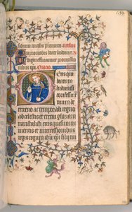 Hodiny Karla Vznešeného, krále navarrského 1361-1425, fol. 291v, St. Louis, c. 1405. od Master of the Brussels Initials and Associates