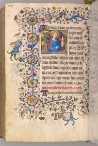 Hodiny Karla Vznešeného, krále navarrského 1361-1425, fol. 296v, svatá Máří Magdaléna, k.ú. 1405.