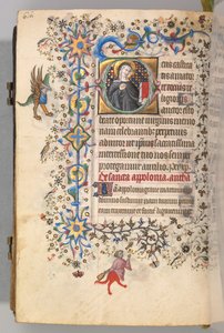 Hodiny Karla Vznešeného, krále navarrského 1361-1425, fol. 302v, St. Opportun, c. 1405. od Master of the Brussels Initials and Associates