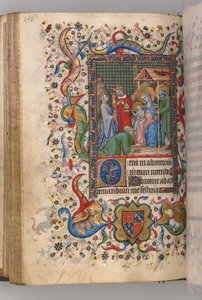 Hodiny Karla Vznešeného, krále navarrského 1361-1425: fol. 78v, Klanění tří králů Sext, c.