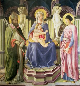 Madona s dítětem s SS. Klement a Justin, 1449-50