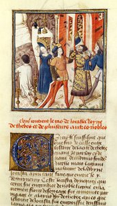 Ms 622 fol.12 Jokasta, královna Théb, z knihy "Des Hommes Illustres" (pergamen) od Master of the Champion des Dames