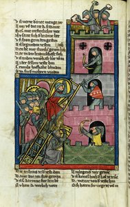 Dobytí hradu v Jeruzalémě Z kroniky světa Weltchronik od Rudolfa von Emse od Master of the Chronicle of the